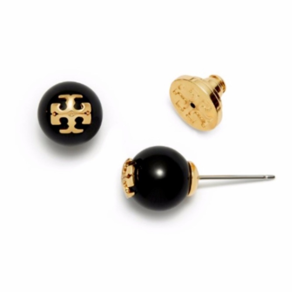 Tory Burch Black Pearl Stud
